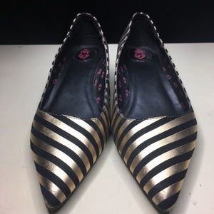 Torrid Gold and Black Striped 1 inch heel